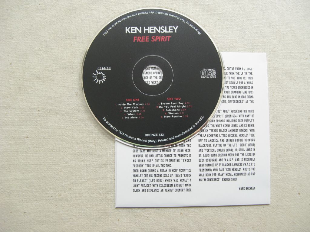 CDLP Uriah Heep Family. Ken Hensley. Free Spirit. 1980. - фото фото фото 3