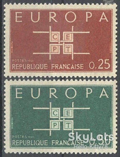 Франция 1963 Европа CEPT Mi 1450-1451 MNH - фото фото фото 0