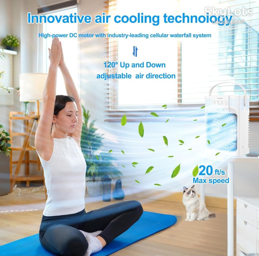 Портативний міні кондиціонер. Вентилятор, охолоджувач повітря 4в1 Cooling Fan AB-1. - фото фото фото 9