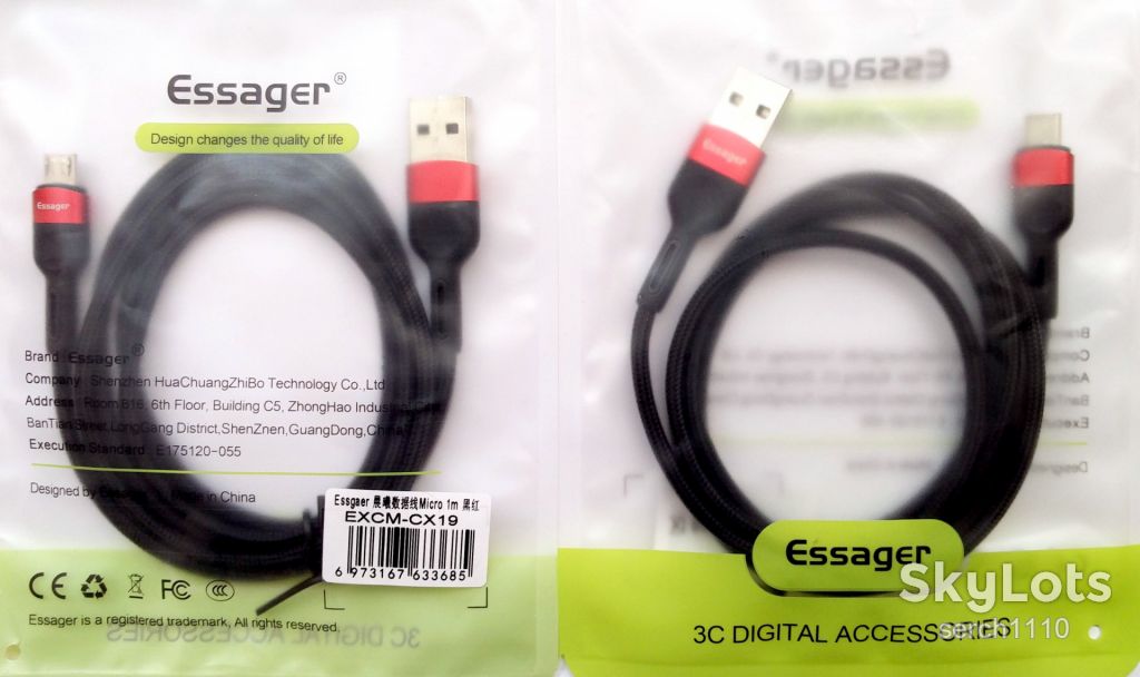 Essager Micro USB Nylon кабель быстрой зарядки 5V/2.4A 1 м - фото фото фото 1