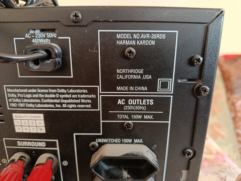 Ресівер HARMAN KARDON AVR-35RDS - фото фото фото 5