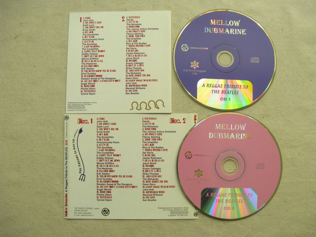 CD Beatles Tribute. Mellow Dubmarine: A Reggae Tribute To  Beatles. 2 CD. - фото фото фото 2