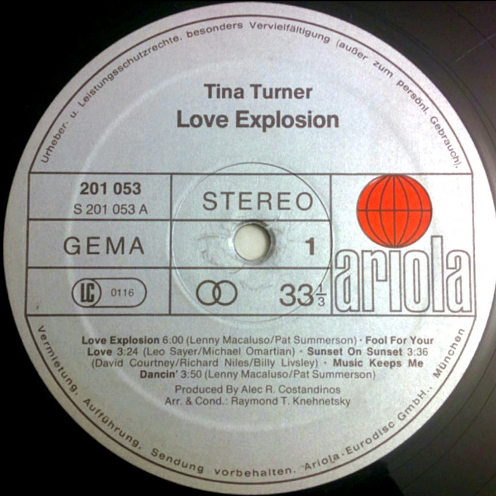 Tina Turner - Love Explosion - 1979.   (LP). 12. Vinyl. Пластинка. Germany. - фото фото фото 2