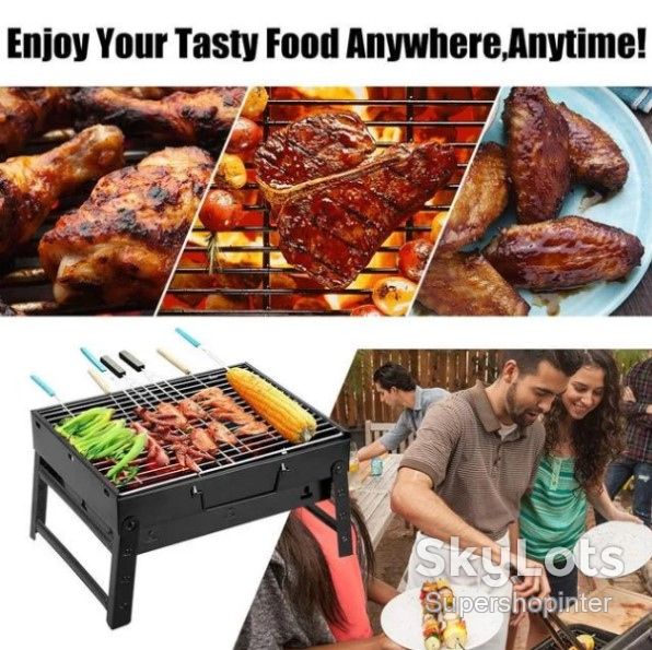 Складной барбекю гриль портативный мангал BBQ Grill Portable – жаропрочный Лучшая цена! - фото фото фото 2