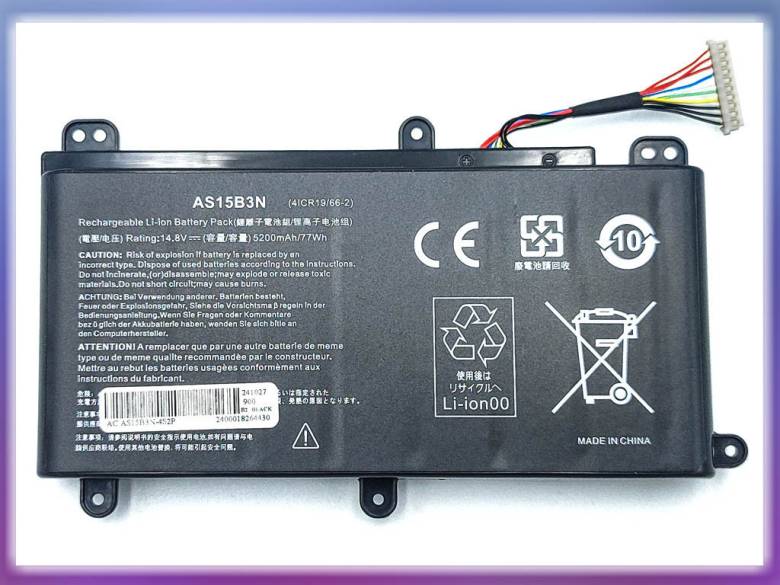 Батарея AS15B3N для ACER Predator 17X GX-791 (14.8V 5200mAh) - фото фото фото 1