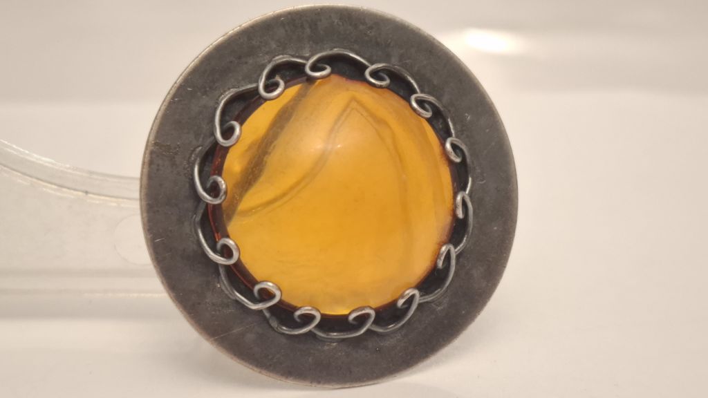Брошь СССР Камень Янтарь №841 - фото фото фото 4