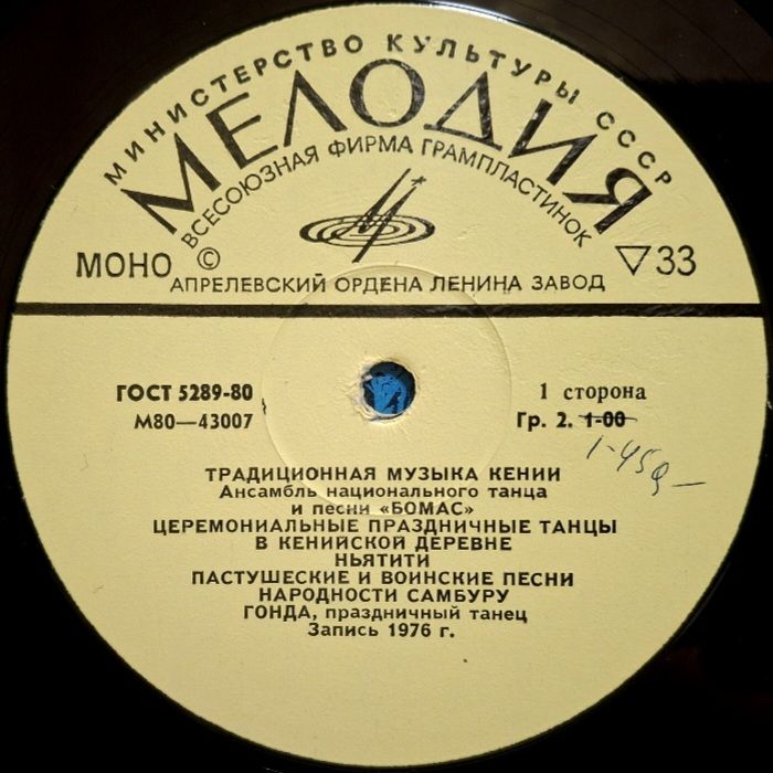 Bomas / Бомас - Традиционная Музыка Кении - 1976.   (LP). 12. Vinyl. Пластинка. Rare. - фото фото фото 2