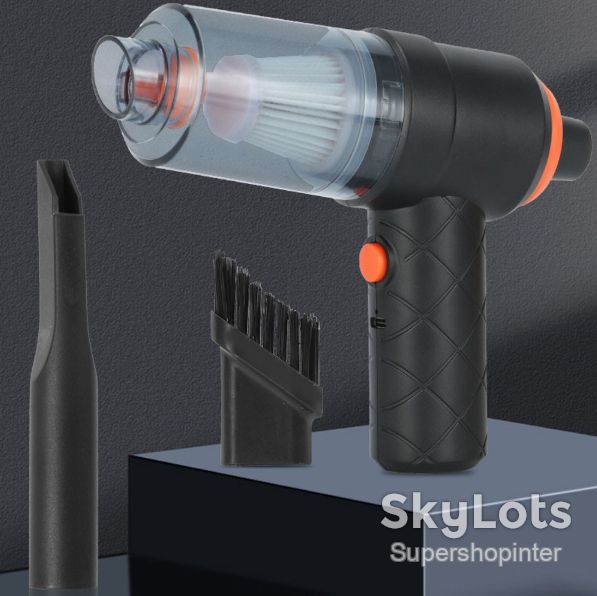 Автомобильный портативный беспроводной аккумуляторный пылесос 2 in1 Vacuum cleaner ЧЕРНЫЙ LY-597 - фото фото фото 5
