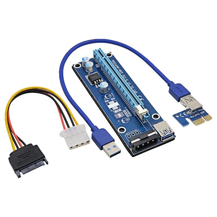 Райзер v006 USB 3.0 PCI-E 1X - 16X Riser для відеокарт, без резерву - фото фото фото 0