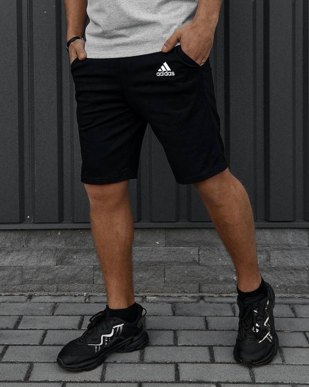 Шорты мужские Kukuruza Adidas черные # - фото фото фото 1