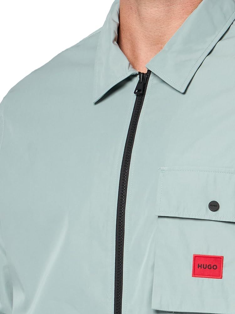 Вітровка Hugo Cotton Mix Canvas Zip Up Overshirt - фото фото фото 2