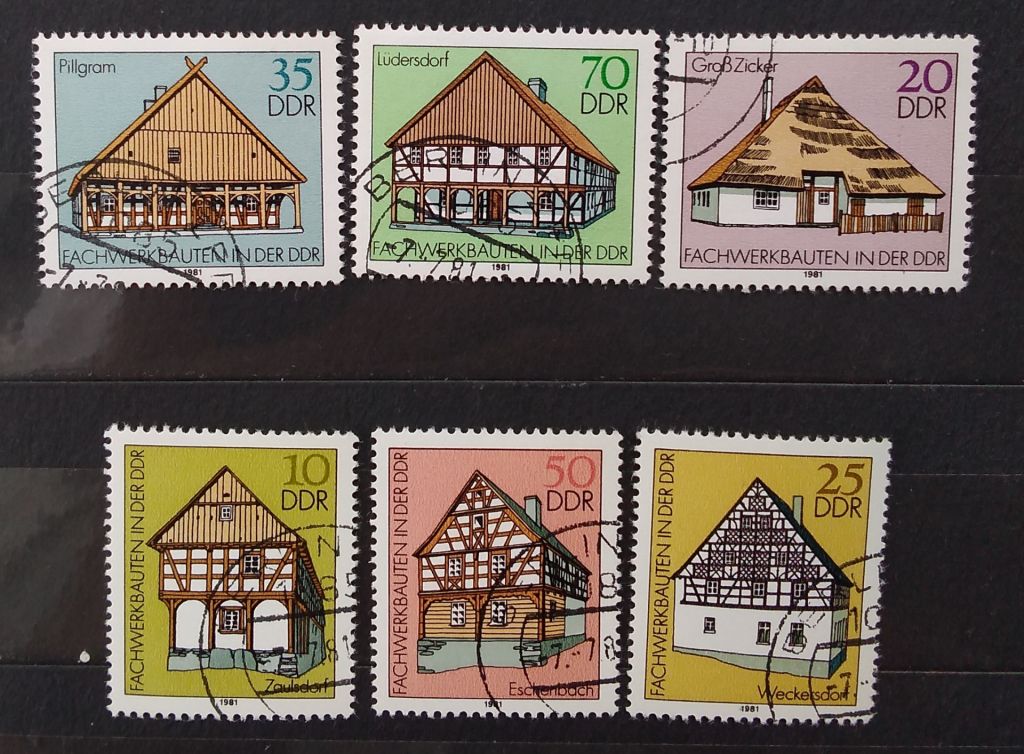 ГДР 1981 г - Фахверковые здания в ГДР, гаш - фото фото фото 0