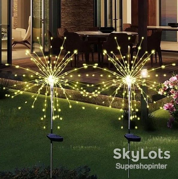 Фонарь садовый Фейерверк на солнечной батарее 90 led HA-38 - фото фото фото 2