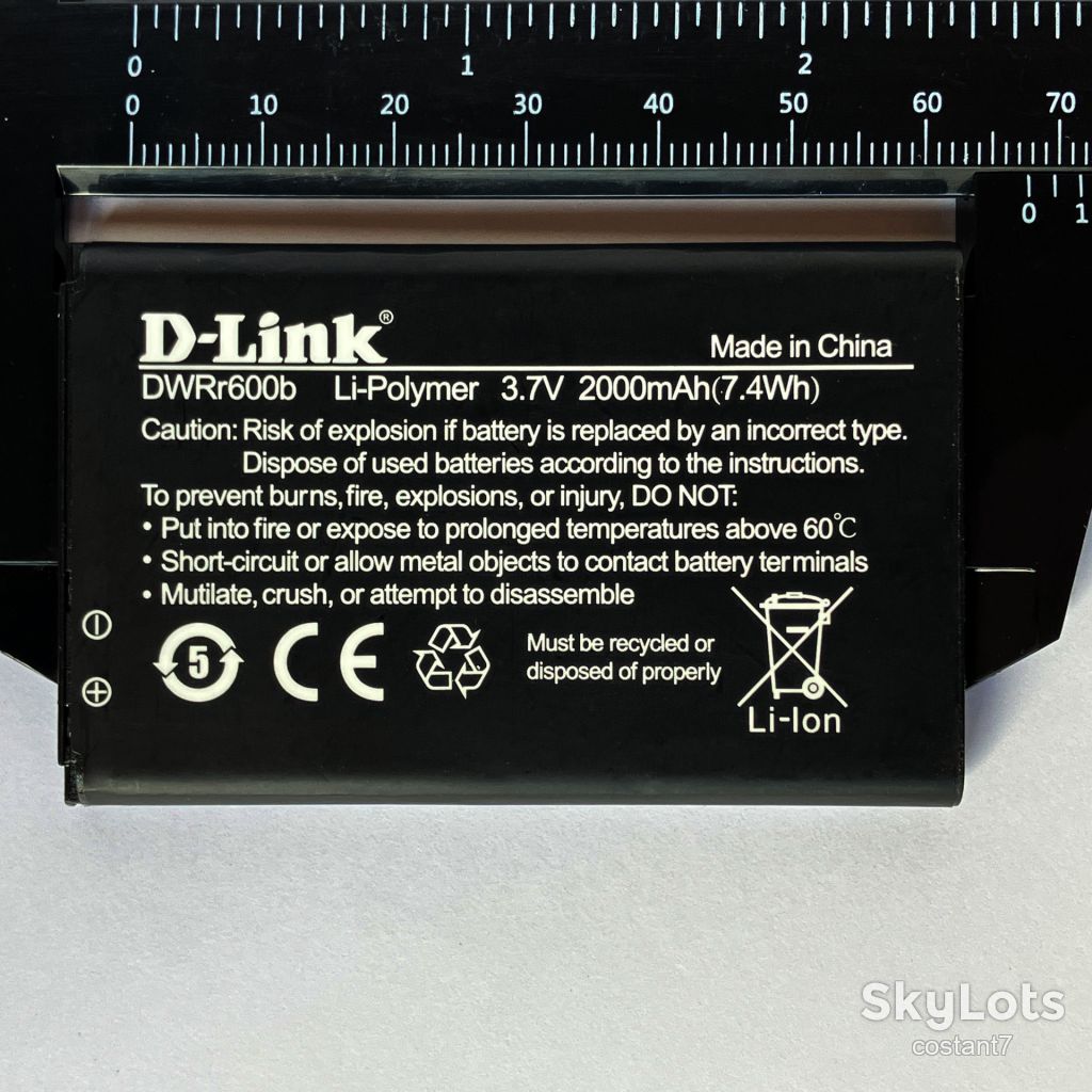 Акумулятор D-Link DWRr600b 2000mAh для DWR-932 DWR-730 DWR-720 DWR-830 Новий - фото фото фото 4