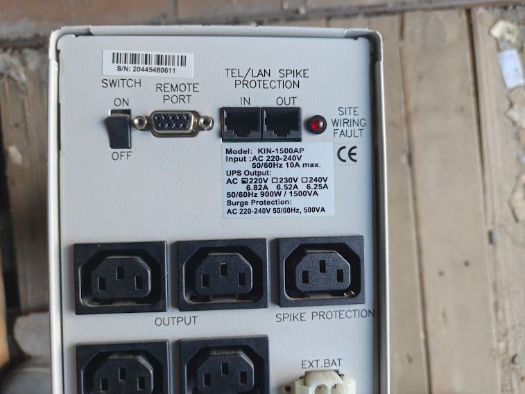ИБП Бесперебойник UPS 1500 VA / ВА Powercom KIN-1500AP № 261205106 - фото фото фото 2