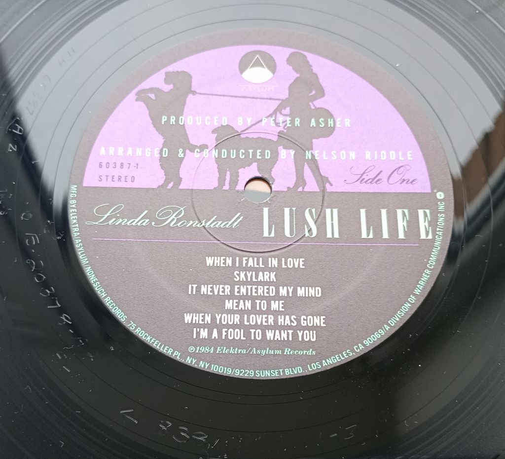 LINDA RONSTADT WITH NELSON RIDDLE &amp; HIS ORCHESTRA Lush Life LP EX-/EX - фото фото фото 3