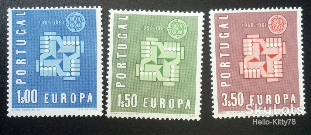 Португалия 1961 Европа СЕРТ Mi 907-909 MNH - фото фото фото 0