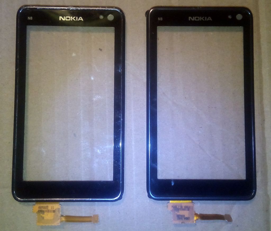 Сенсор (тачскрин) Nokia N8 черный + рамка - фото фото фото 0