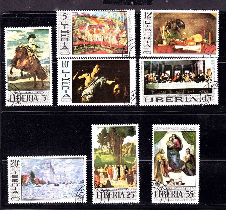 Искусство . Либерия  1969 г - гаш. - - фото фото фото 0