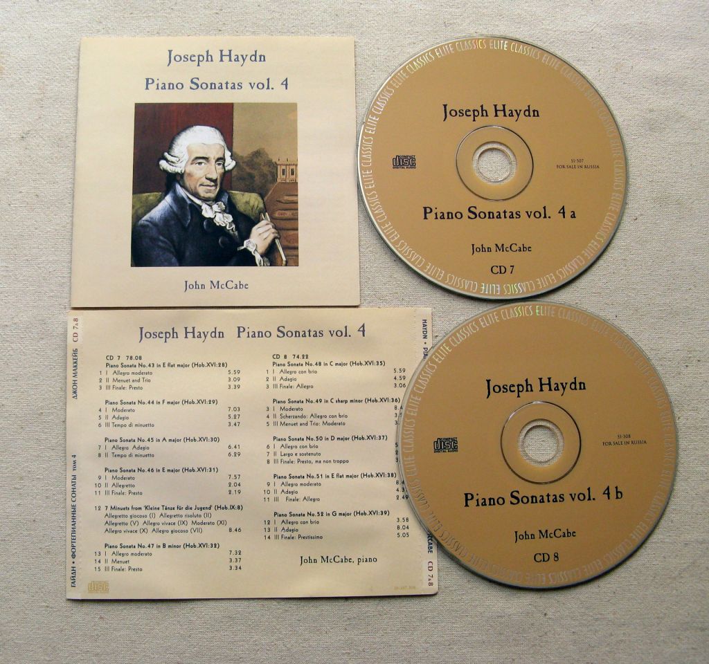 CD Классика. Гайдн Й. Фортепианные сонаты. Исп. Джон Маккейб. 10CD. - фото фото фото 4