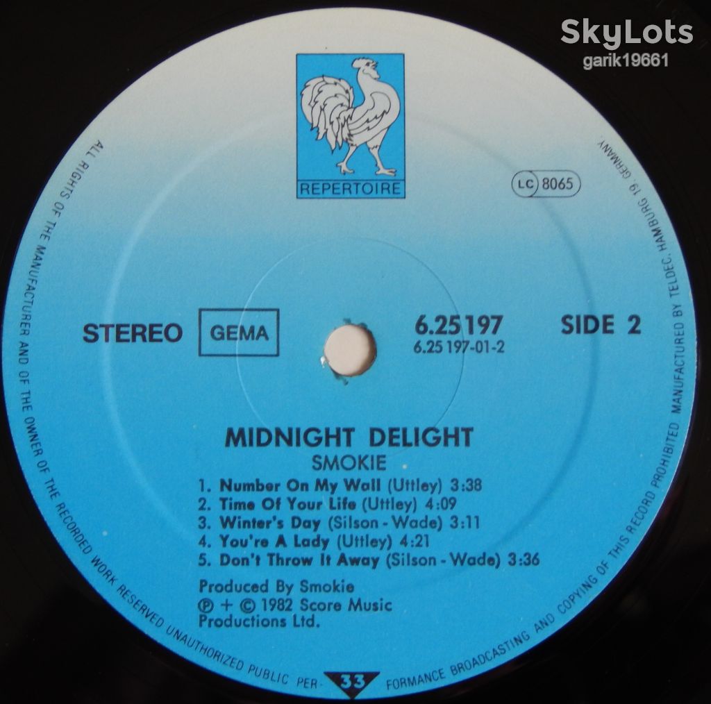 Smokie - Midnight Delight     (Repertoire Records ‎– 6.25197, Germany) EX+/NM- - фото фото фото 3