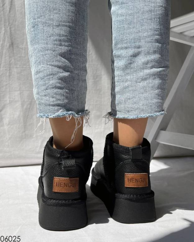 Угги кожаные на платформе, угги платформа 36-38,40р код 3124 - фото фото фото 5