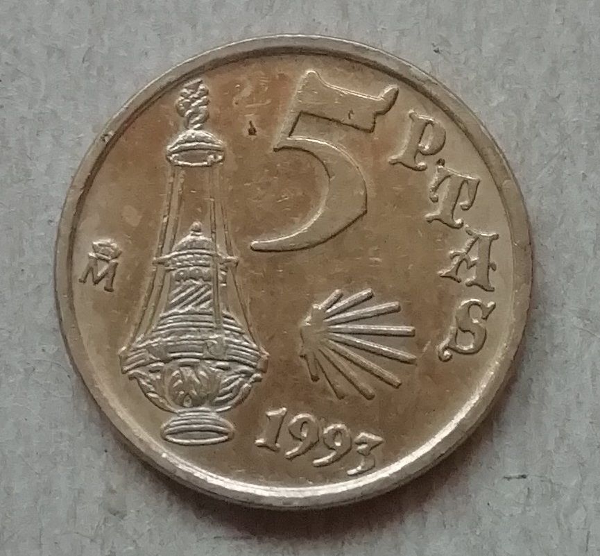 Испания 5 песет 1993 года год святого Якова - фото фото фото 0
