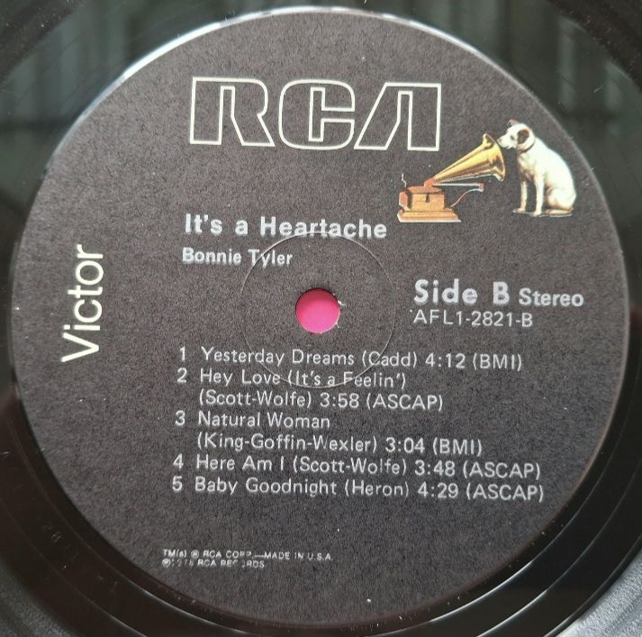 Bonnie Tyler - It's A Hertache - 1978.  (LP). 12. Vinyl. Пластинка. USA. - фото фото фото 3
