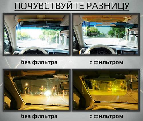 Антибликовый козырек для автомобиля HD Vision Visor - фото фото фото 1