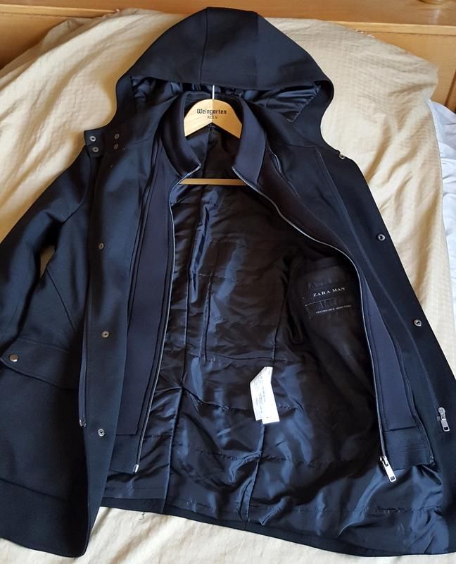 Чорна демі куртка ZARA MAN - фото фото фото 7