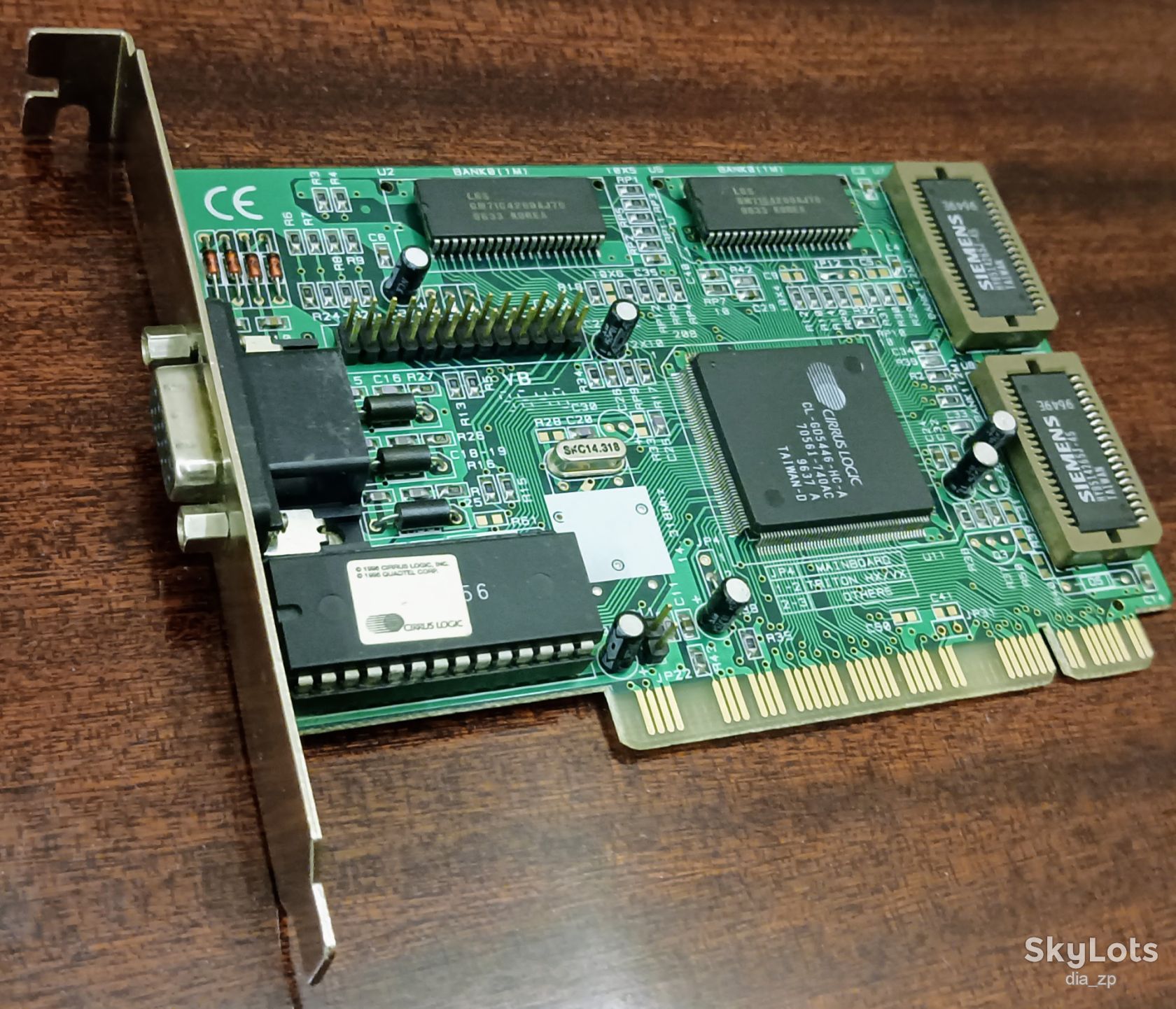 Ретро видеокарта PCI — Cirrus Logic CL-GD5446 2MB   (100% Рабочая, Раритет 1996г) - фото фото фото 2