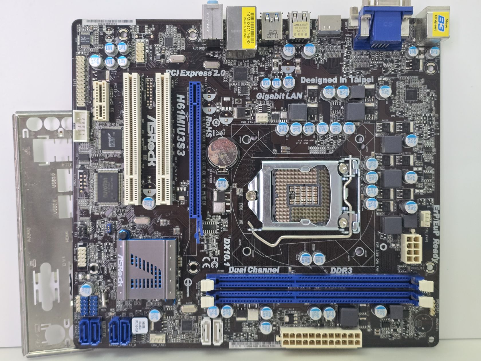 Материнська плата s1155 ASRock H61M/U3S3  (Socket 1155,DDR3,б/у) - фото фото фото 0