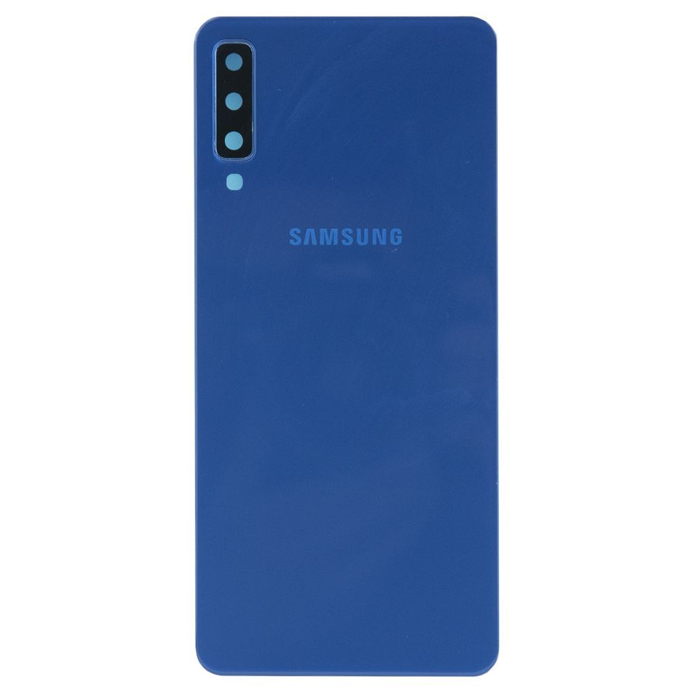 Задня частина корпусу Samsung Galaxy A7 2018 SM-A750 Blue  (з склом камери) - фото фото фото 0