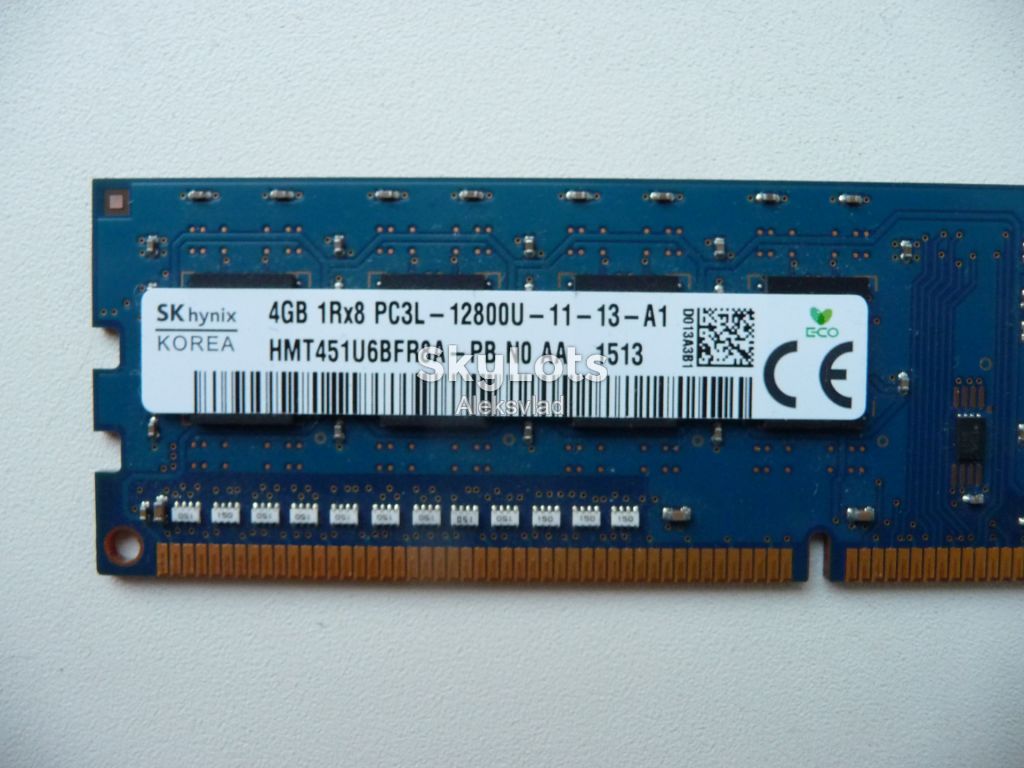 Skhynix 4GB DDR3 1600 1Rx8 PC3L-12800U-11-13-A1 HMT451U6BFR8A-PB Intel/AMD - фото фото фото 1