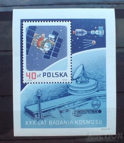 Польша Poland Space  1987 Mi bl 105  MNH - фото фото фото 0
