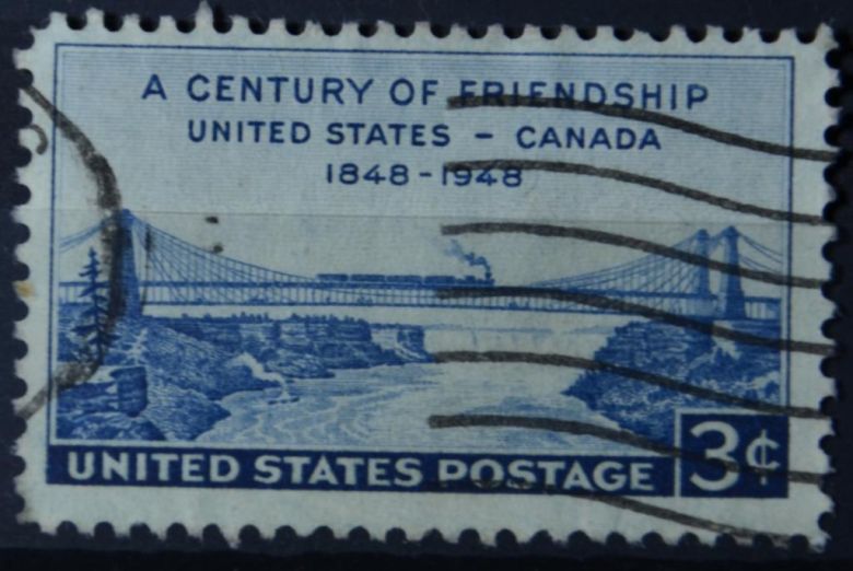 США 100-летие сотрудничества с Канадой ЖД Мост 1948 - фото фото фото 0