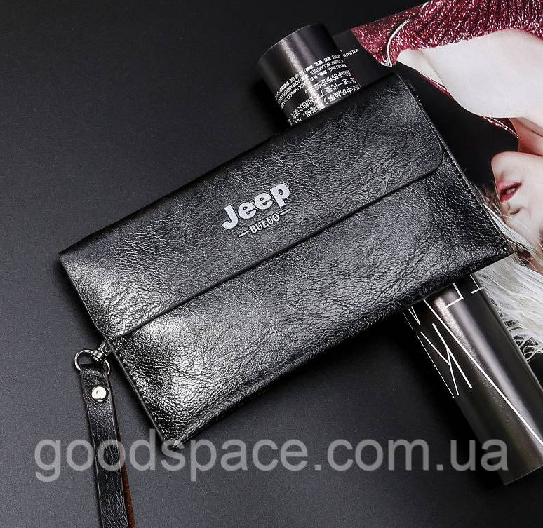 Гаманець клатч чоловічий Jeep Чорний - фото фото фото 0