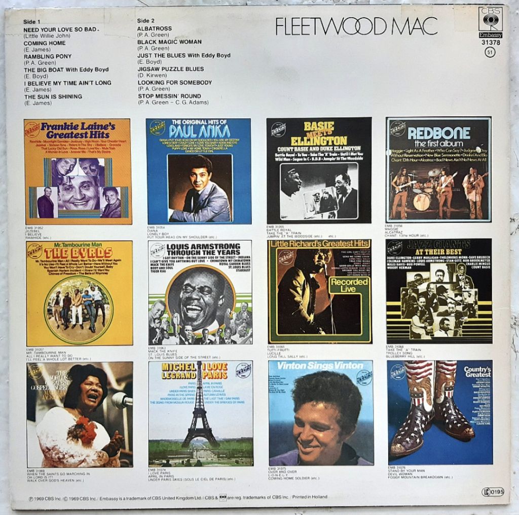 Fleetwood Mac - The Best Of - 1968-69.  (LP). 12. Vinyl. Пластинка. Netherlands. - фото фото фото 1