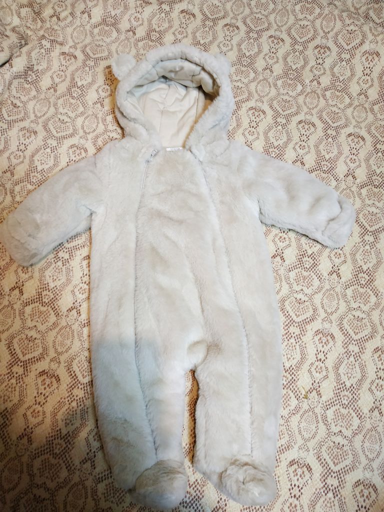 Комбінезон дитячий зимній хутряний MAMAS &amp; PAPAS на 0-3 місяця - фото фото фото 8