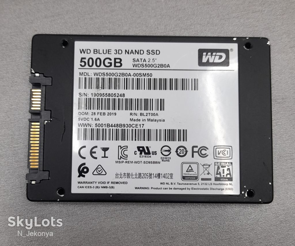 SSD накопичувач WD Blue 500Gb                   (WDS500G2B0A) - фото фото фото 1
