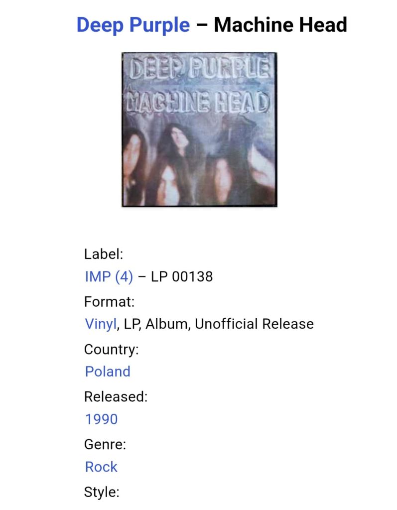 Deep Purple - Machine Head - 1972.  (LP). 12. Vinyl. Пластинка. Poland. Rare. - фото фото фото 4