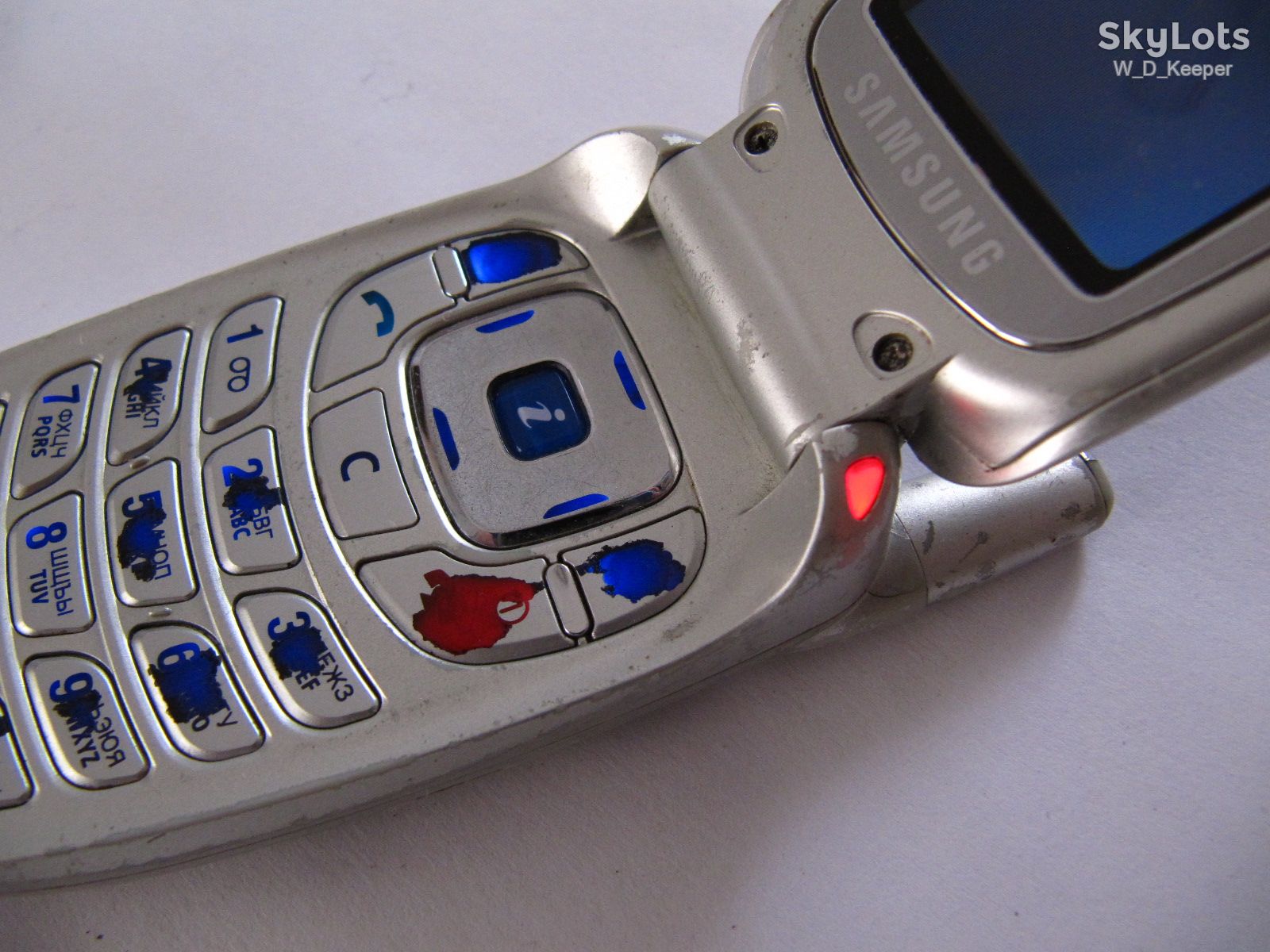 Samsung SGH-X450 розкладушка 2003 року з зарядкою та батареєю, робочий, кнопковий мобільний телефон - фото фото фото 2