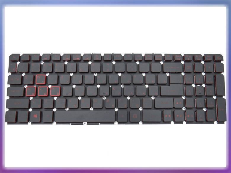 Клавиатура для ACER Nitro 5 AN515-42-R7EB AN515-42-R3H6 AN515-42-R8SH AN515-42-R5GT (RU Black, RED б - фото фото фото 2