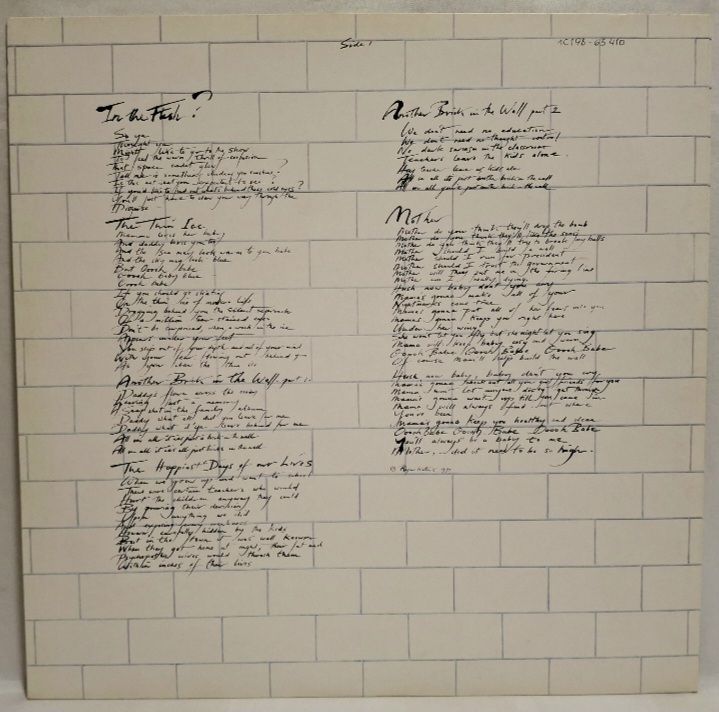 Pink Floyd - The Wall - 1979.  (2LP). 12. Vinyl. Пластинки. Germany. - фото фото фото 5