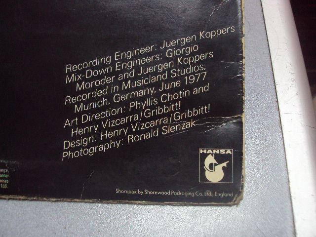 пластинка Giorgio Moroder Джорджо Мородер 1977 №4103 - фото фото фото 4