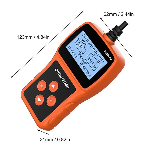 Сканер OBD2, діагностичний інструмент, зчитувач кодів несправностей, тестер акумулятора MS309PRO - фото фото фото 1