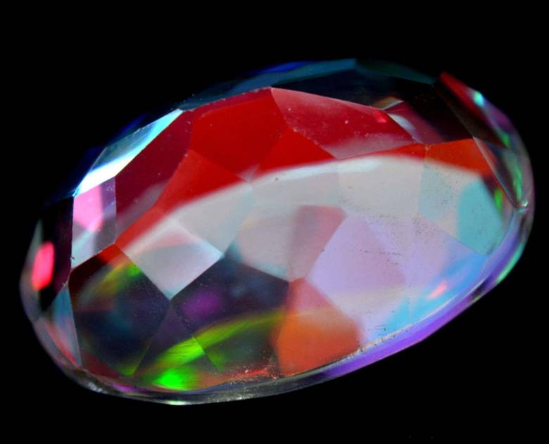 Радужный кварц 34.95 Ct  Сертификат - фото фото фото 1