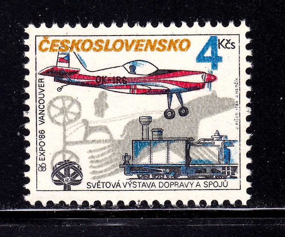 Авиация . Чехословакия 1986 г  MNH - EXPO - фото фото фото 0