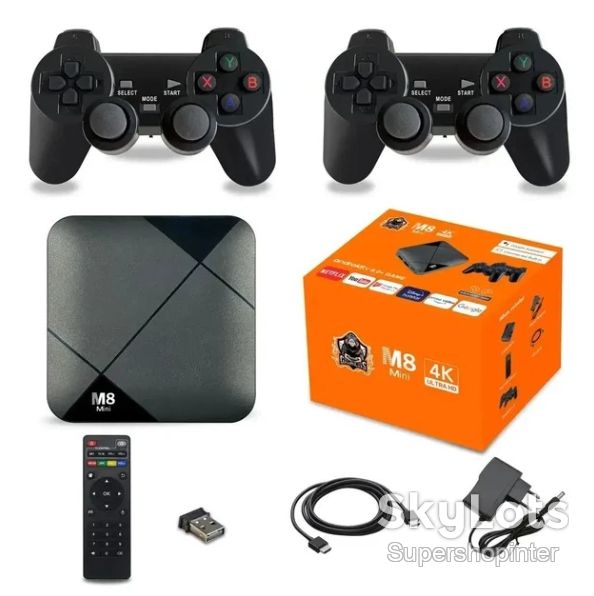 Стационарная игровая приставка консоль micro USB 2 джойстика M8MINI Black - фото фото фото 0