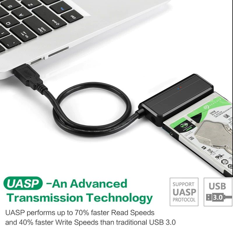 Адаптер USB 3.0 на SATA перехідник для SSD HDD 2.5" 3,5" - фото фото фото 1